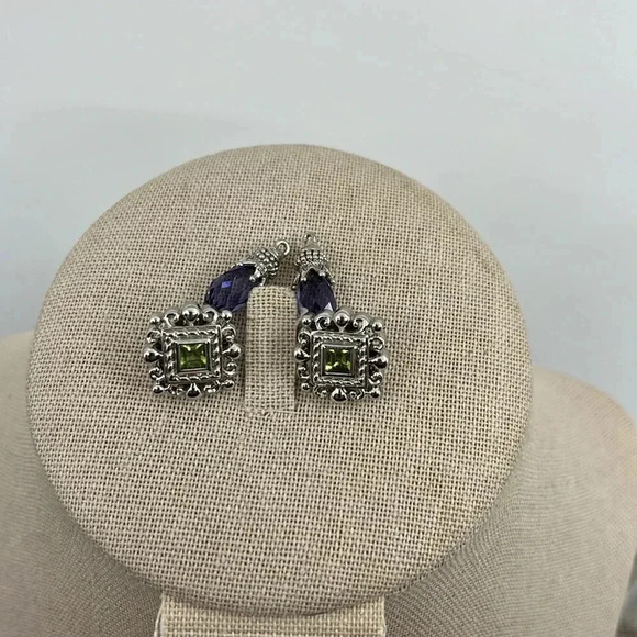 Rare Jennifer Cary 925 Silver Gemstone Earrings & Pendants Set - Picture 5 of 15